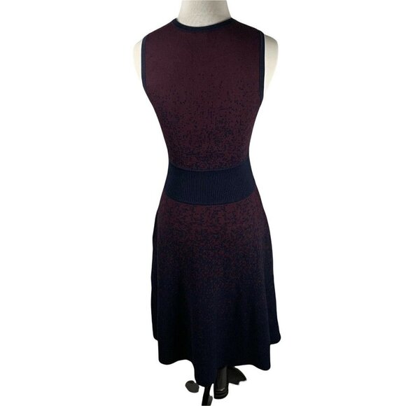 Ann Taylor Women's S Small Fit & Flare Knit Dress Ombre Slimming Sleeveless - Picture 6 of 8